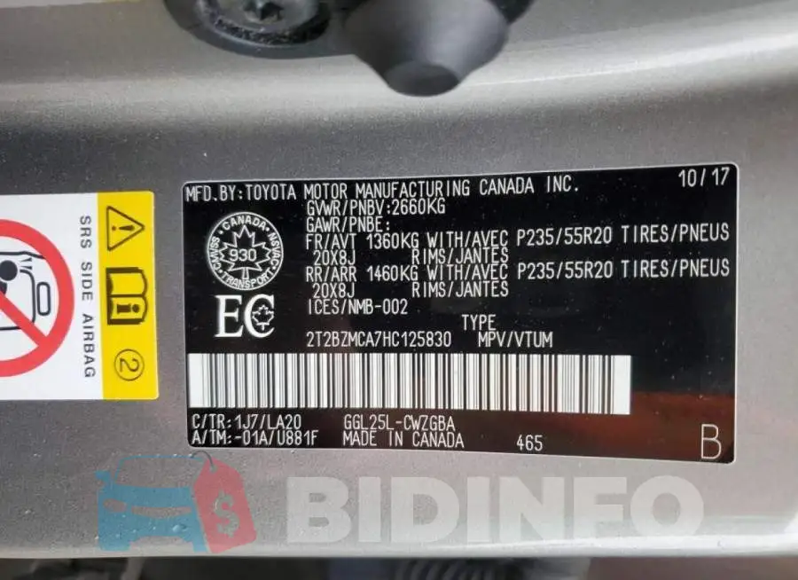 2T2BZMCA7HC125830 Photo# 13