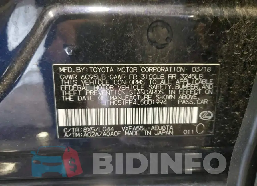 JTHC51FF4J5001994 Photo# 13