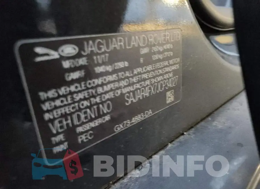 SAJAR4FX7JCP34027 Photo# 13