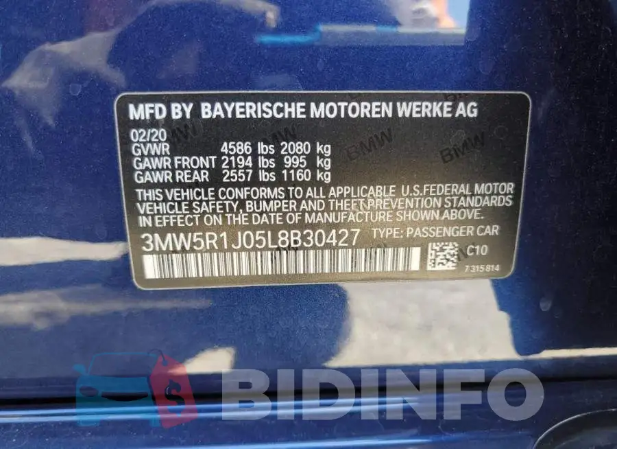 3MW5R1J05L8B30427 Photo# 12