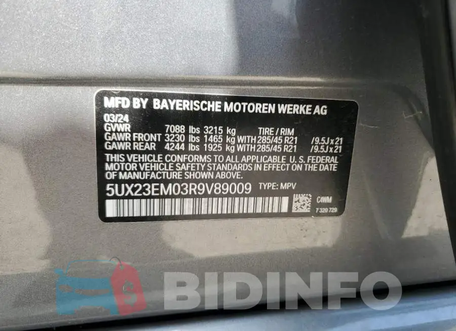 5UX23EM03R9V89009 Photo# 13
