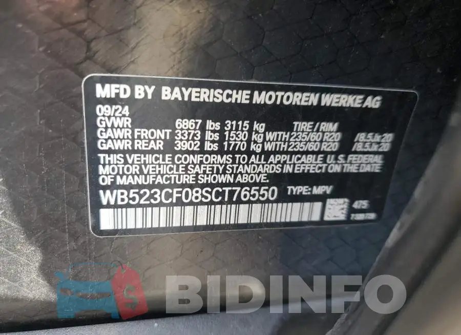 WB523CF08SCT76550 Photo# 14