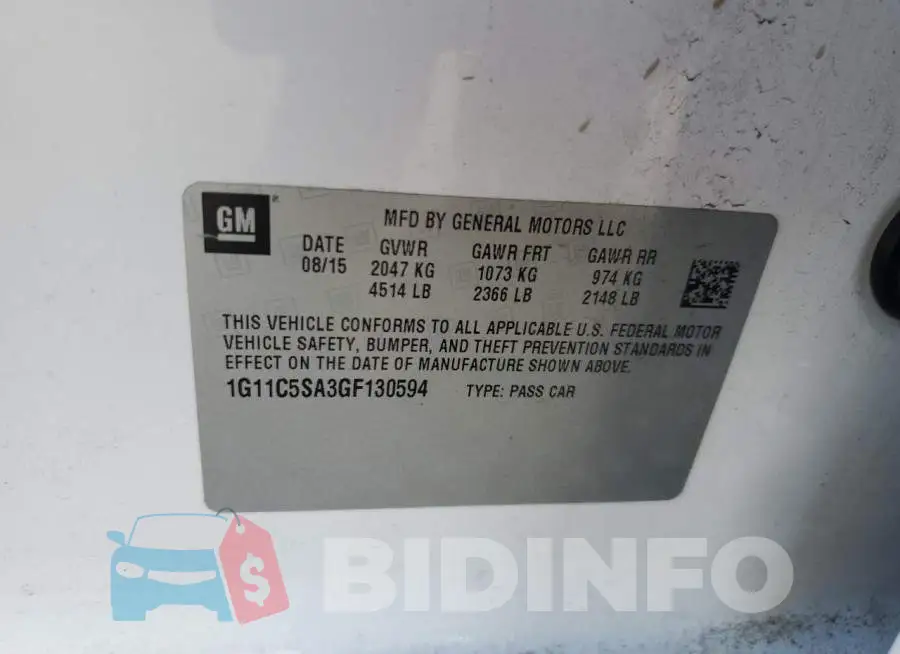 1G11C5SA3GF130594 Photo# 12
