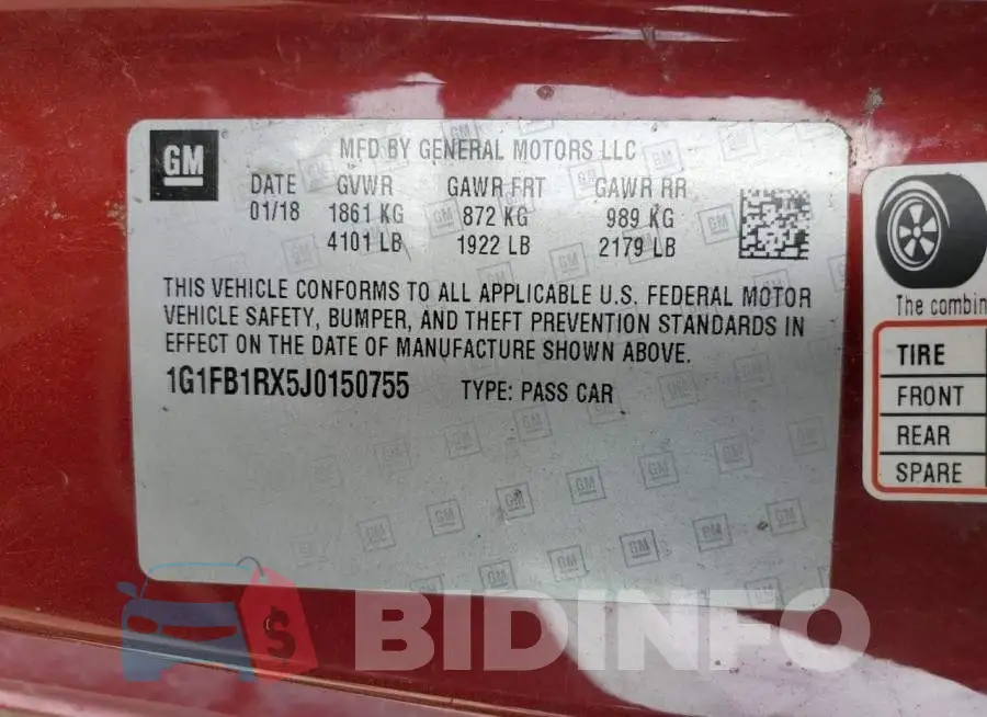 1G1FB1RX5J0150755 Photo# 12