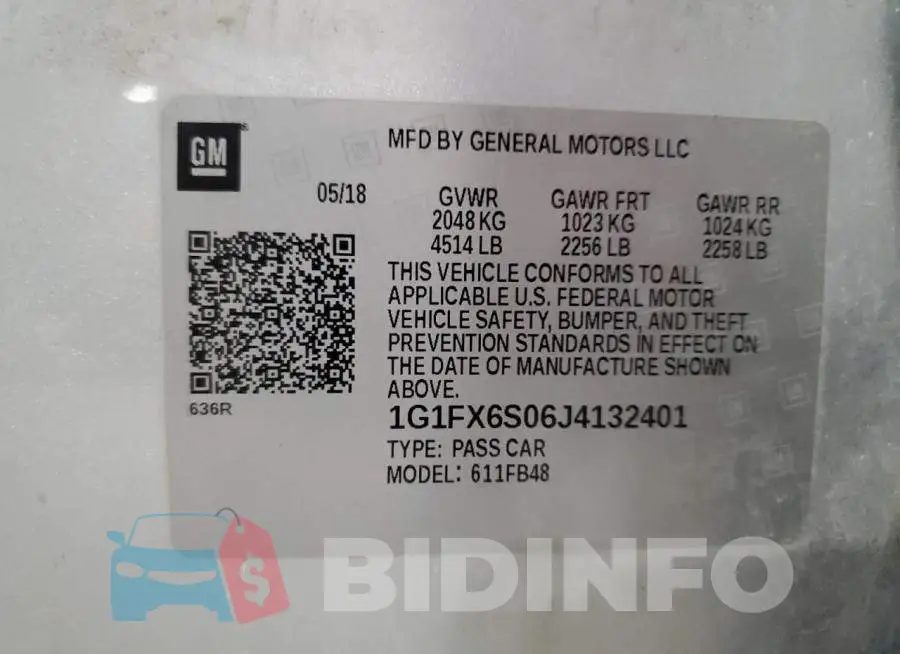 1G1FX6S06J4132401 Photo# 13