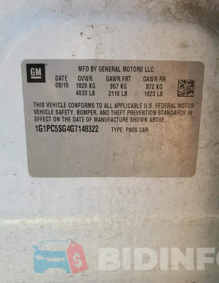 1G1PC5SG4G7148322 Photo# 12