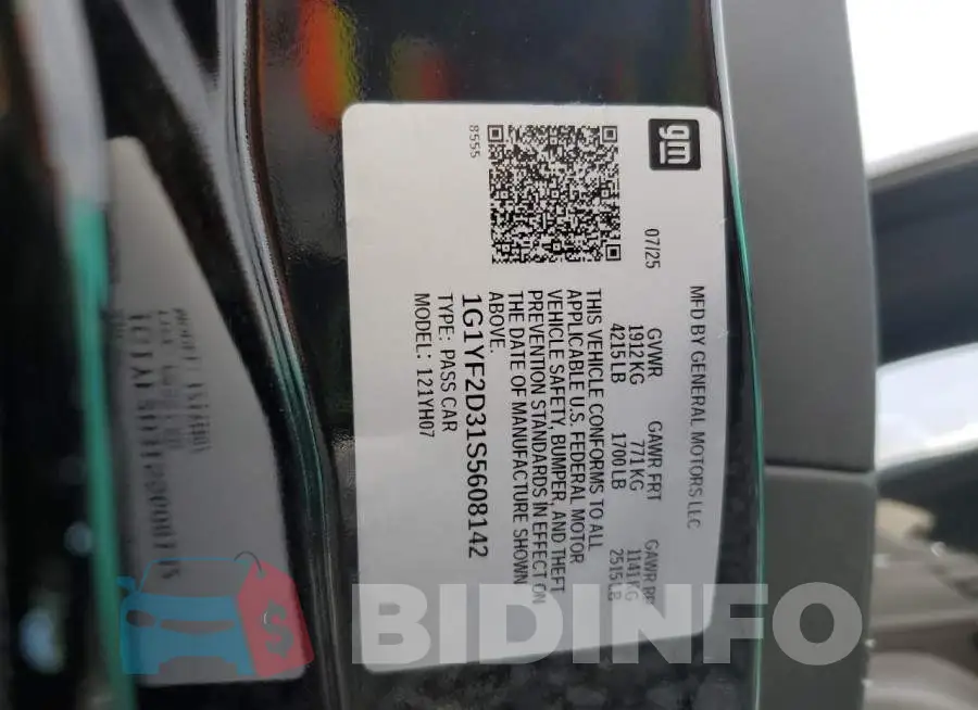 1G1YF2D31S5608142 Photo# 12