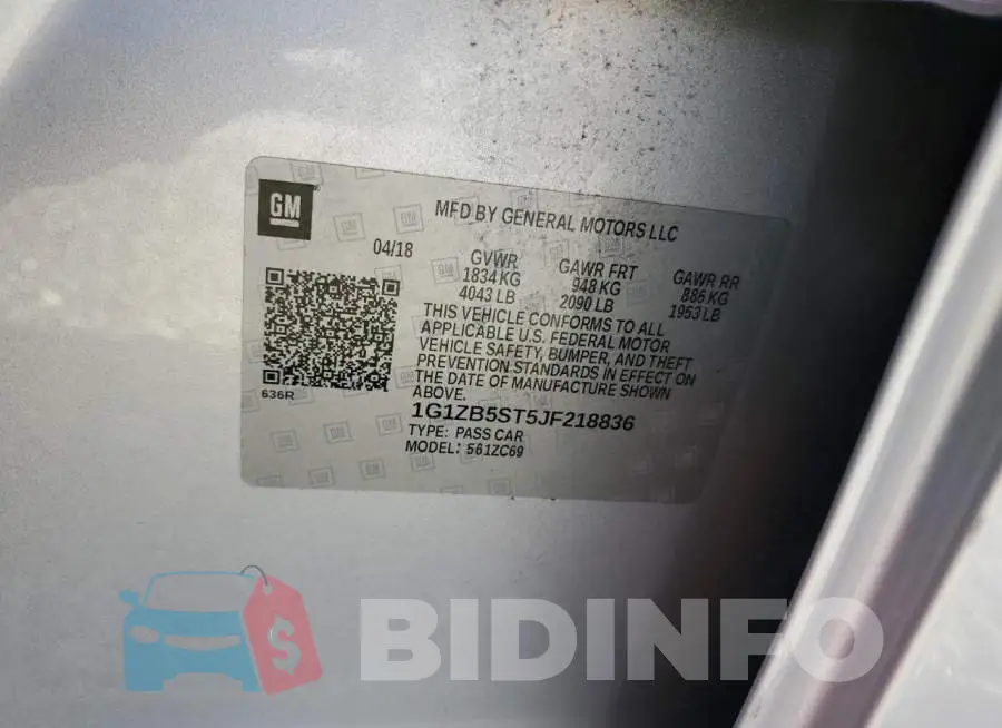 1G1ZB5ST5JF218836 Photo# 13