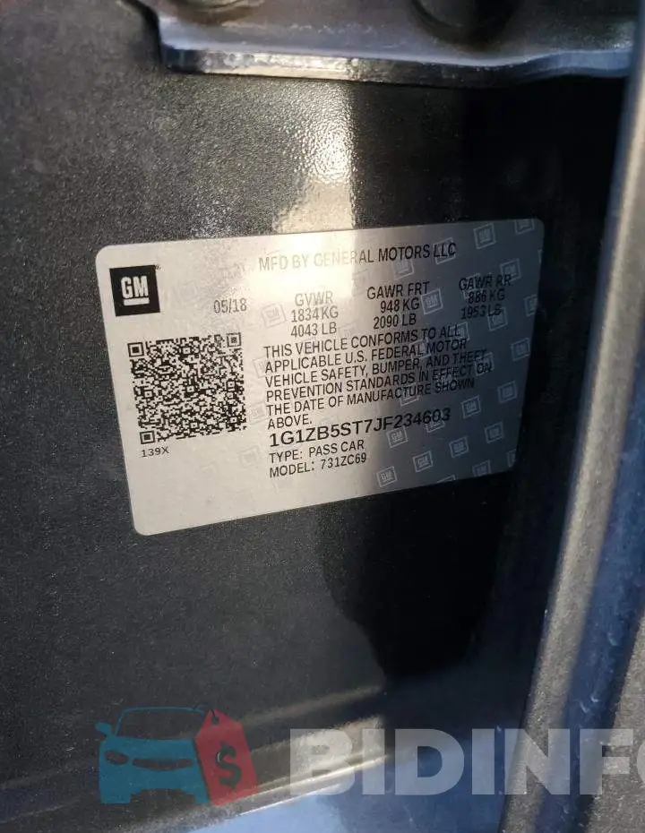 1G1ZB5ST7JF234603 Photo# 12