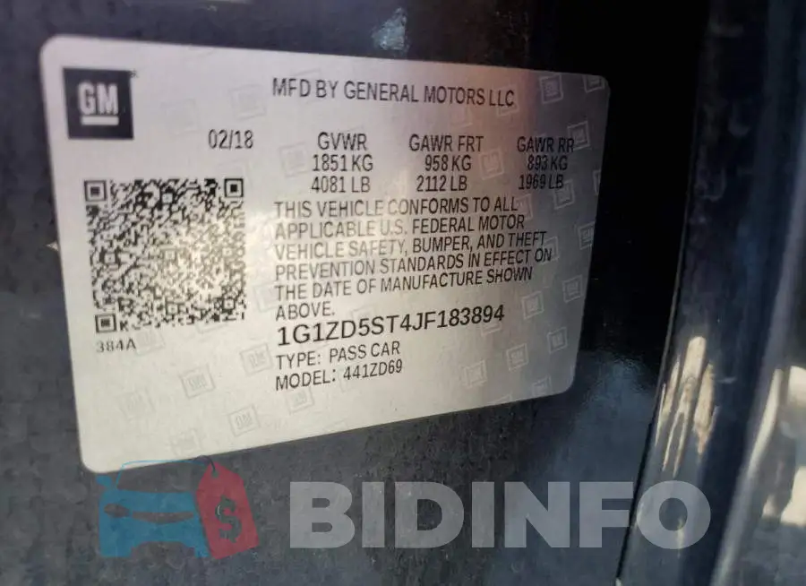 1G1ZD5ST4JF183894 Photo# 12