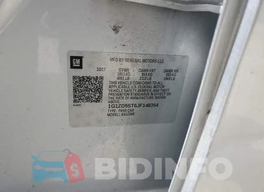 1G1ZD5ST6JF148354 Photo# 13