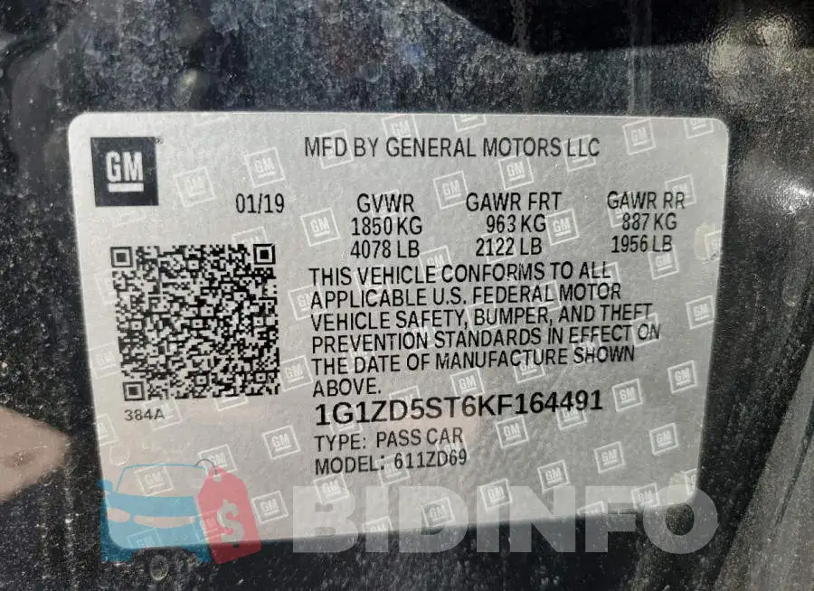1G1ZD5ST6KF164491 Photo# 12