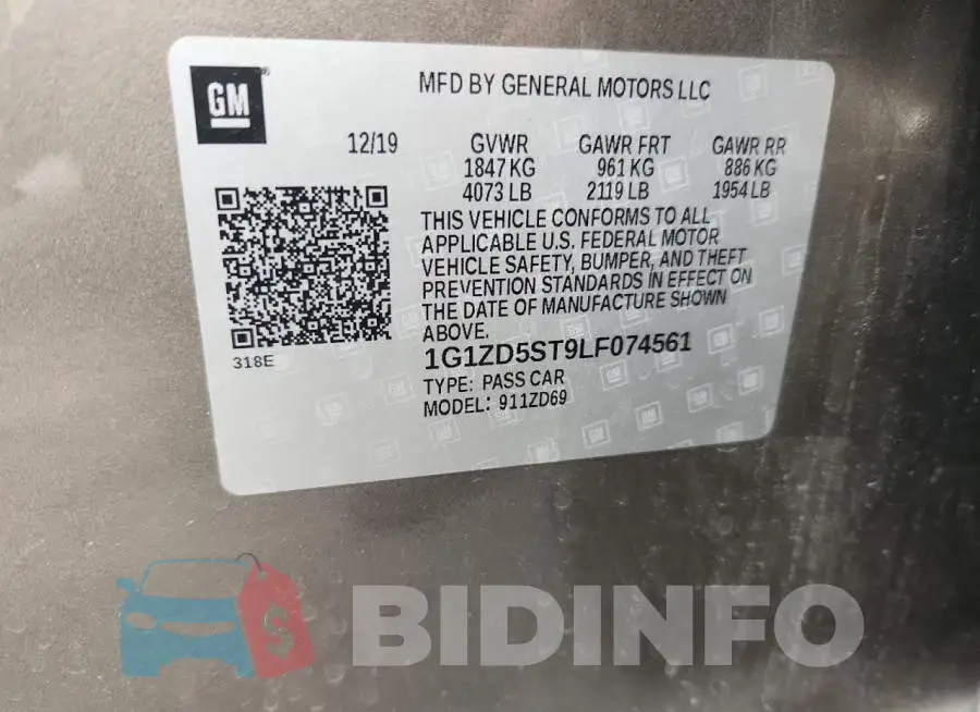 1G1ZD5ST9LF074561 Photo# 12