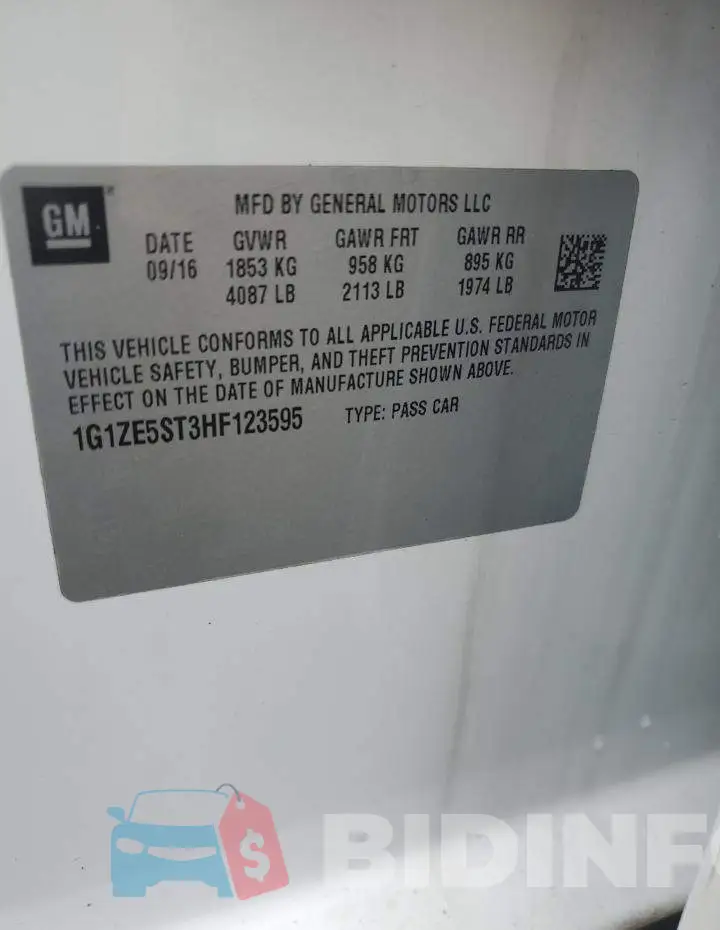 1G1ZE5ST3HF123595 Photo# 12
