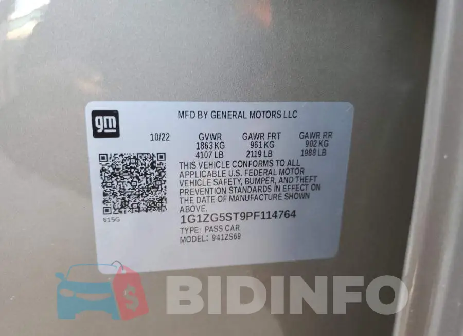 1G1ZG5ST9PF114764 Photo# 12