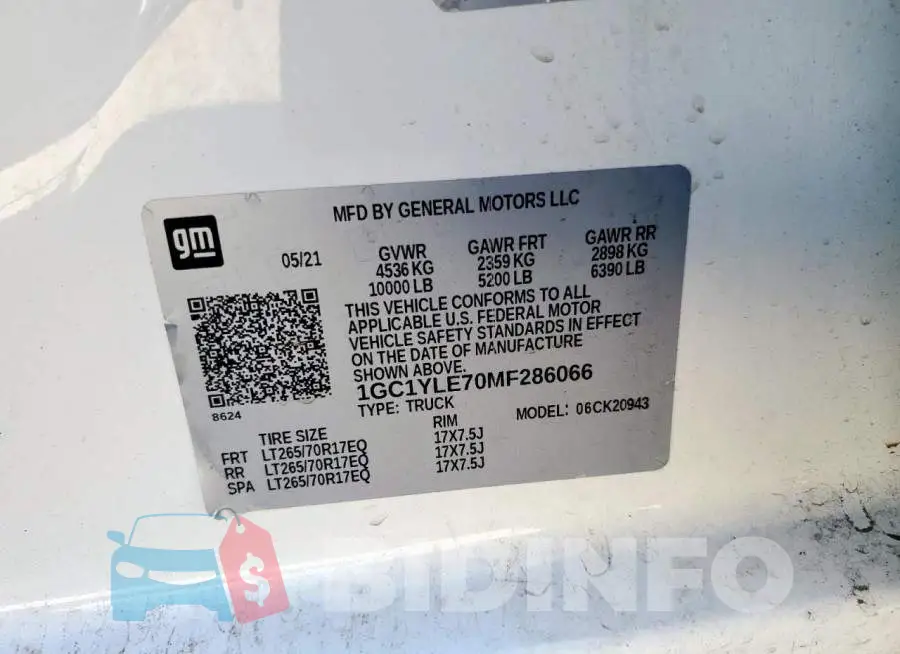 1GC1YLE70MF286066 Photo# 12