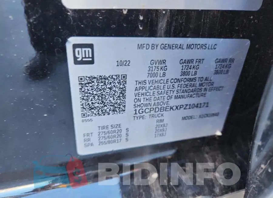 1GCPDBEKXPZ104171 Photo# 12