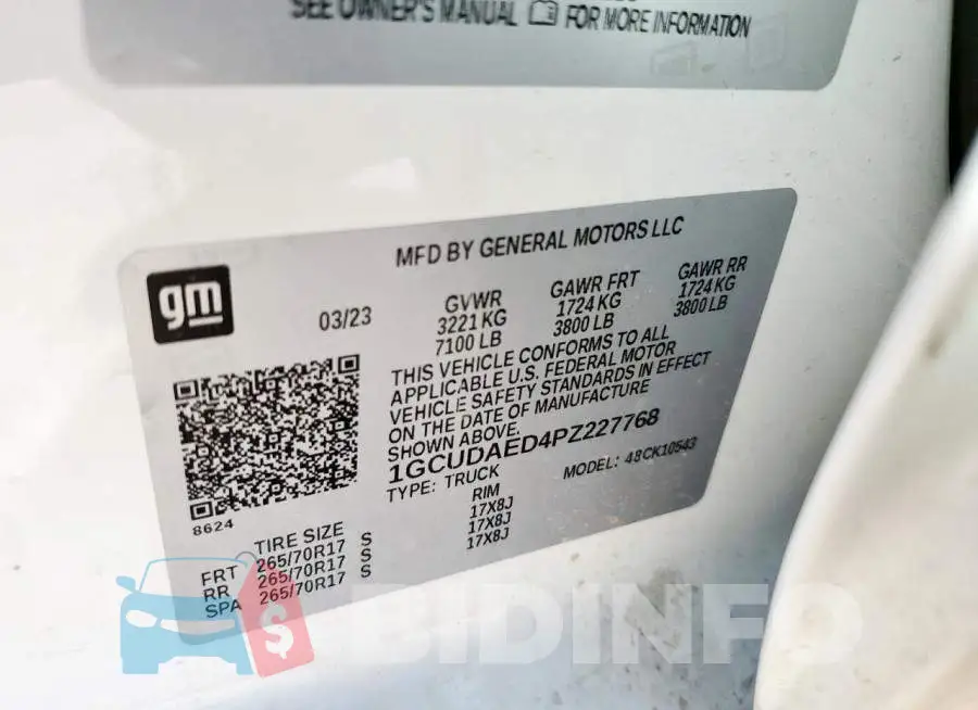 1GCUDAED4PZ227768 Photo# 12