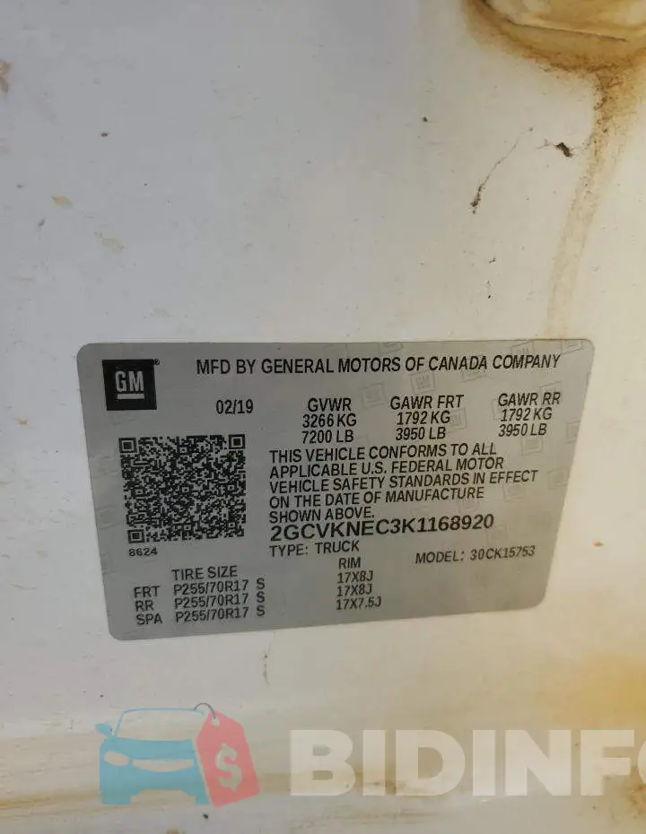 2GCVKNEC3K1168920 Photo# 12