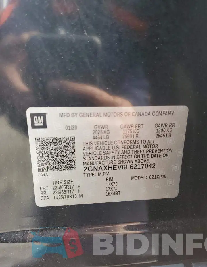 2GNAXHEV6L6217042 Photo# 13