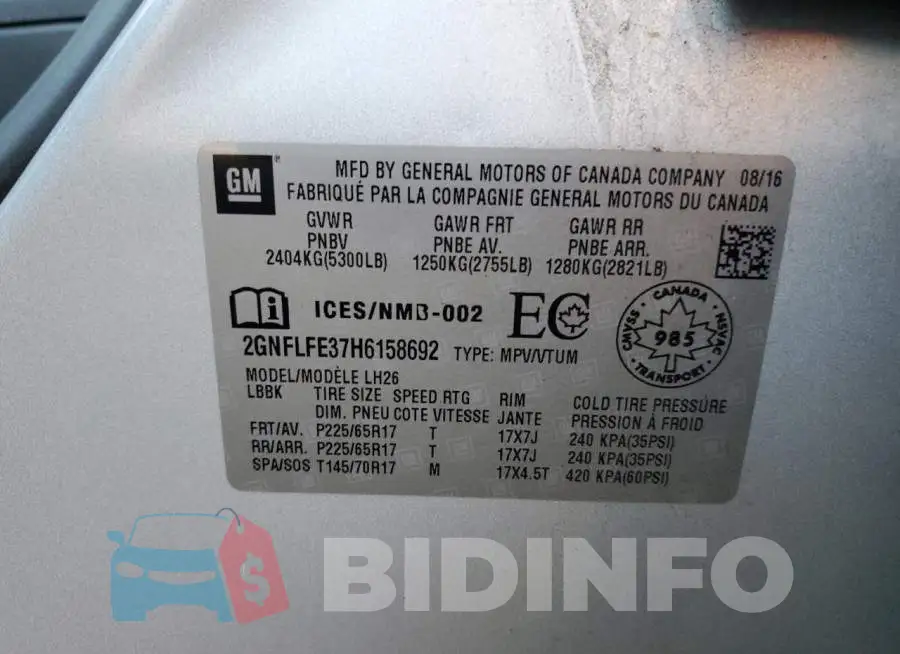 2GNFLFE37H6158692 Photo# 13