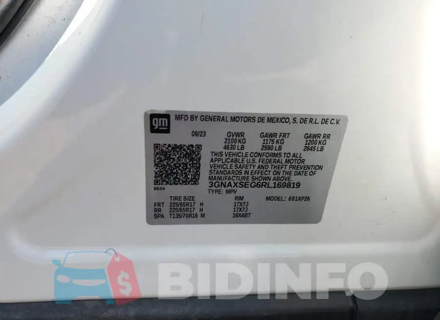 3GNAXSEG6RL169819 Photo# 13