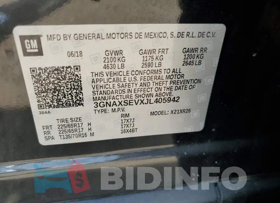 3GNAXSEVXJL405942 Photo# 12