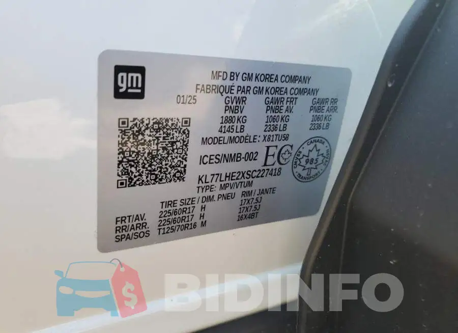 KL77LHE2XSC227418 Photo# 12