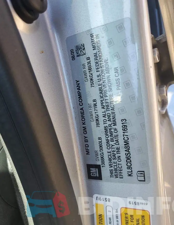 KL8CD6SA8MC716913 Photo# 13