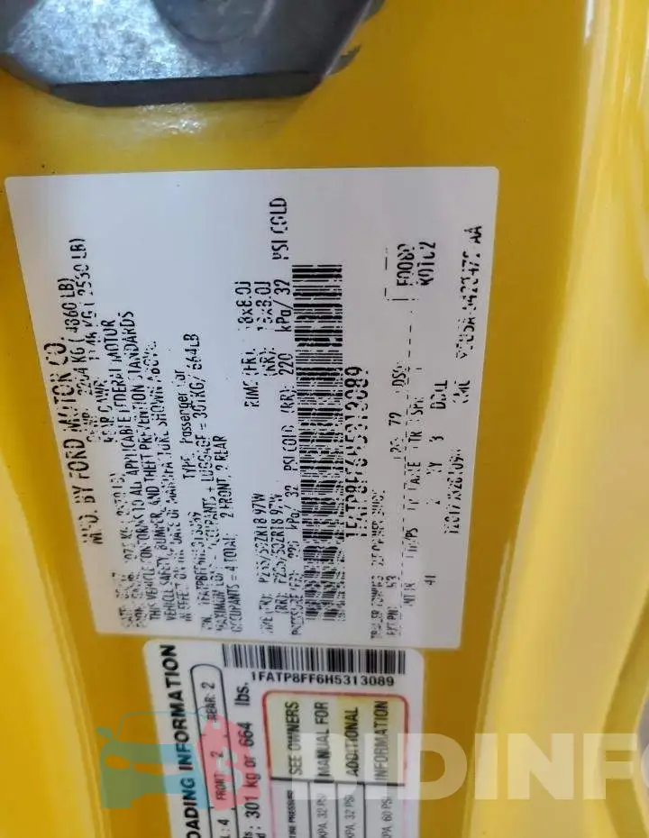 1FATP8FF6H5313089 Photo# 13