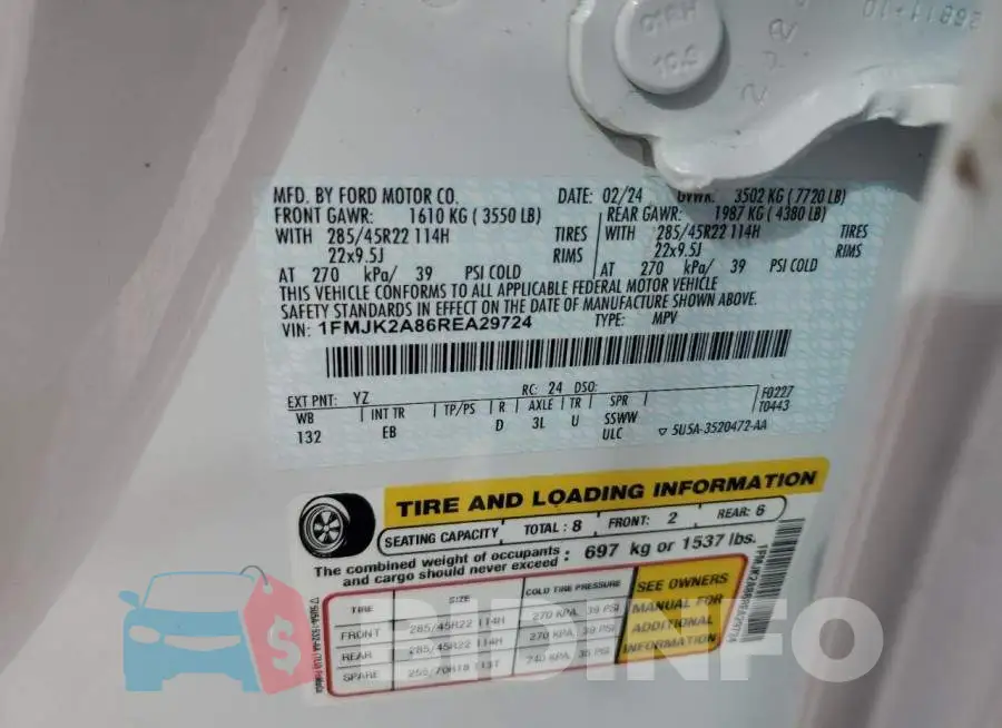 1FMJK2A86REA29724 Photo# 13