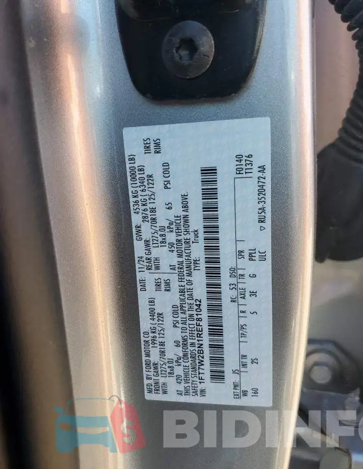 1FT7W2BN1REF81042 Photo# 12