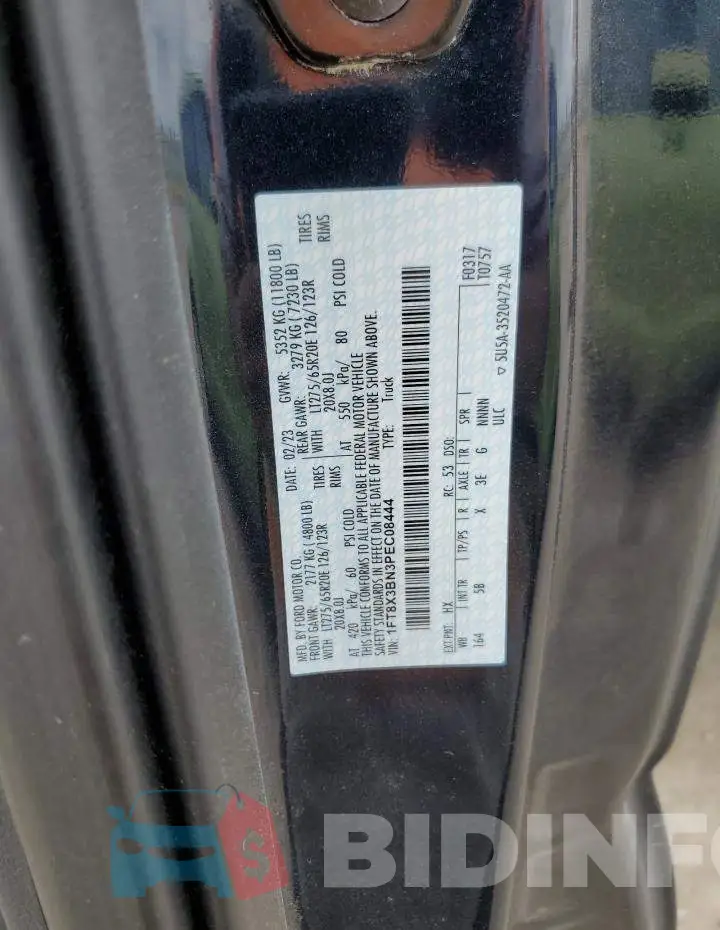 1FT8X3BN3PEC08444 Photo# 12