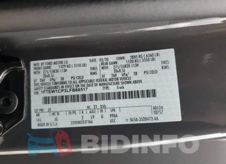 1FTEW1CP3LFB88517 Photo# 12