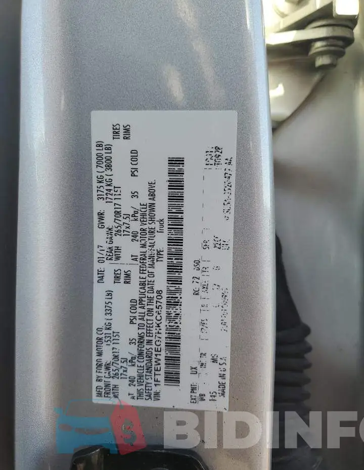1FTEW1EG7HKC65708 Photo# 12