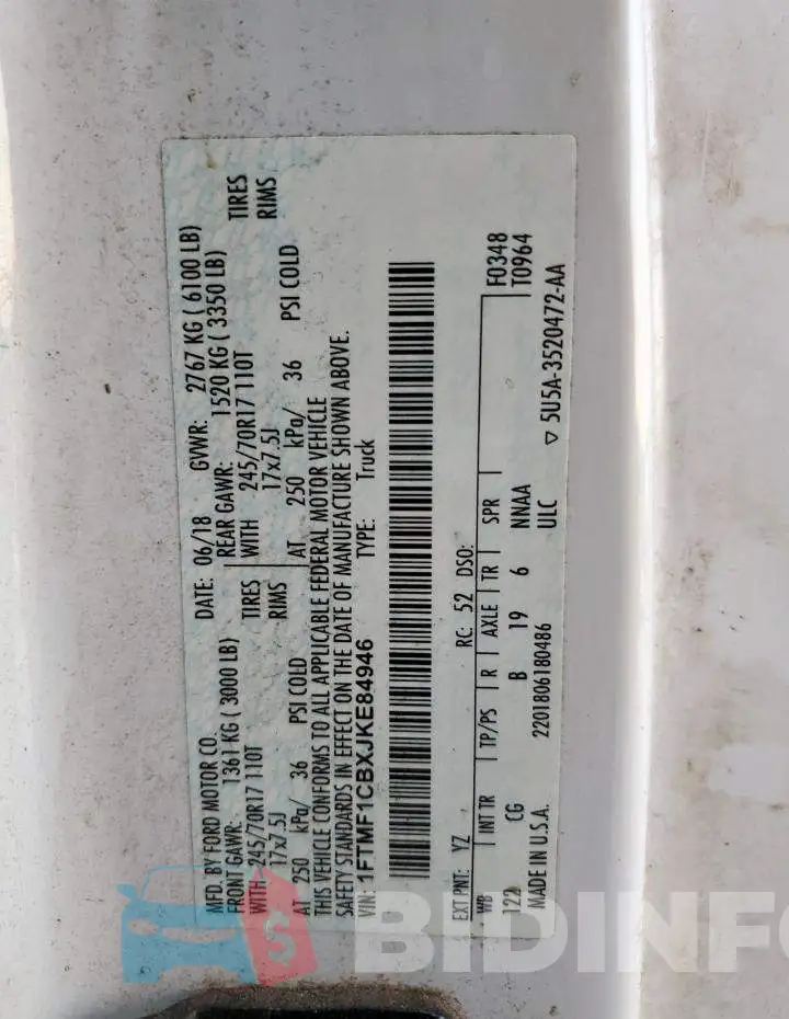 1FTMF1CBXJKE84946 Photo# 12