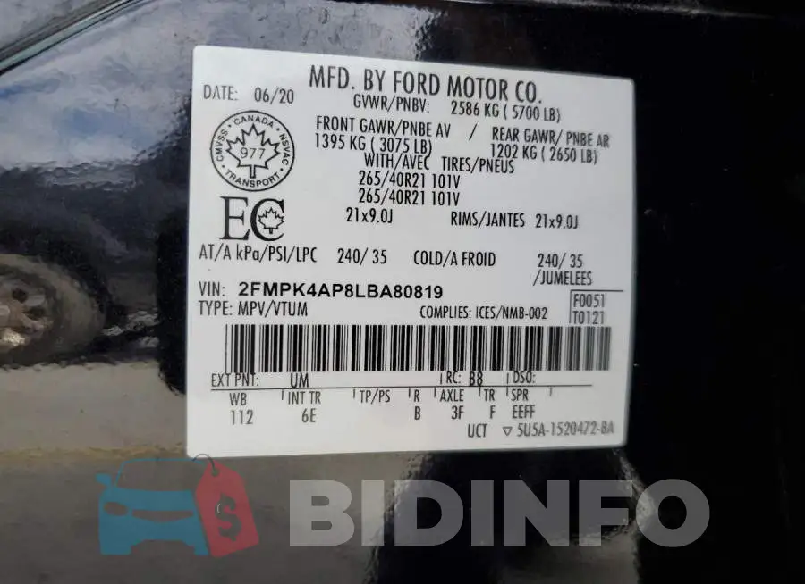 2FMPK4AP8LBA80819 Photo# 14