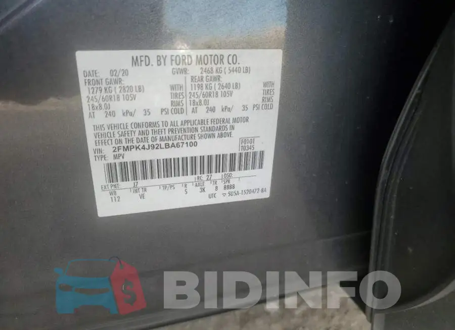 2FMPK4J92LBA67100 Photo# 13