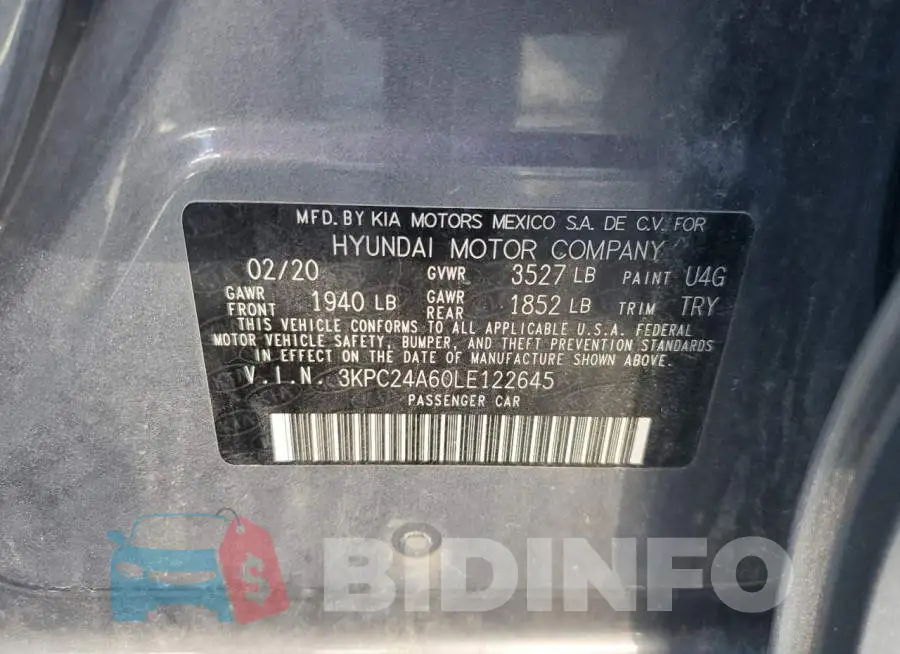 3KPC24A60LE122645 Photo# 12