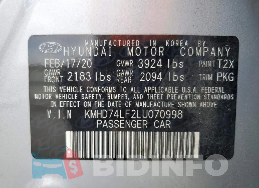 KMHD74LF2LU070998 Photo# 12
