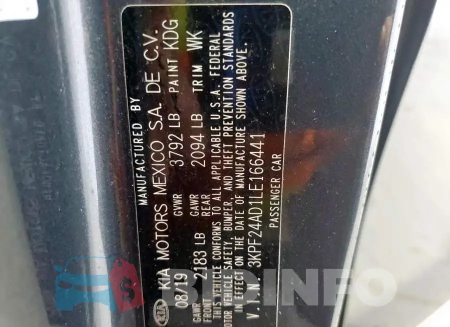 3KPF24AD1LE166441 Photo# 12