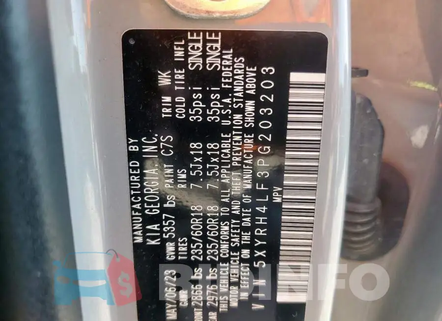 5XYRH4LF3PG203203 Photo# 13