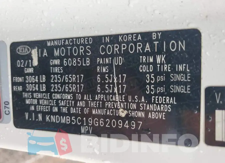 KNDMB5C19G6209497 Photo# 13