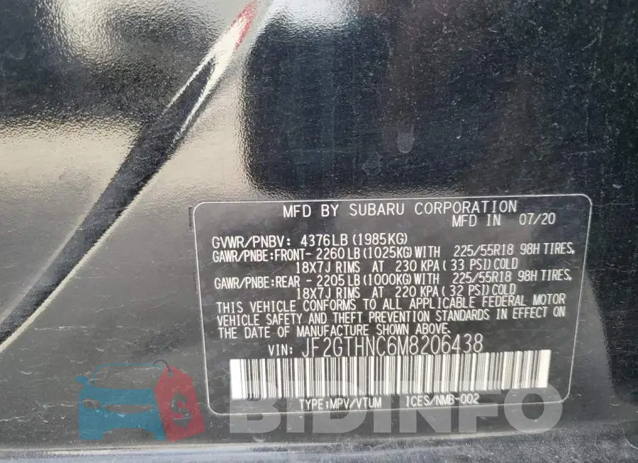 JF2GTHNC6M8206438 Photo# 12