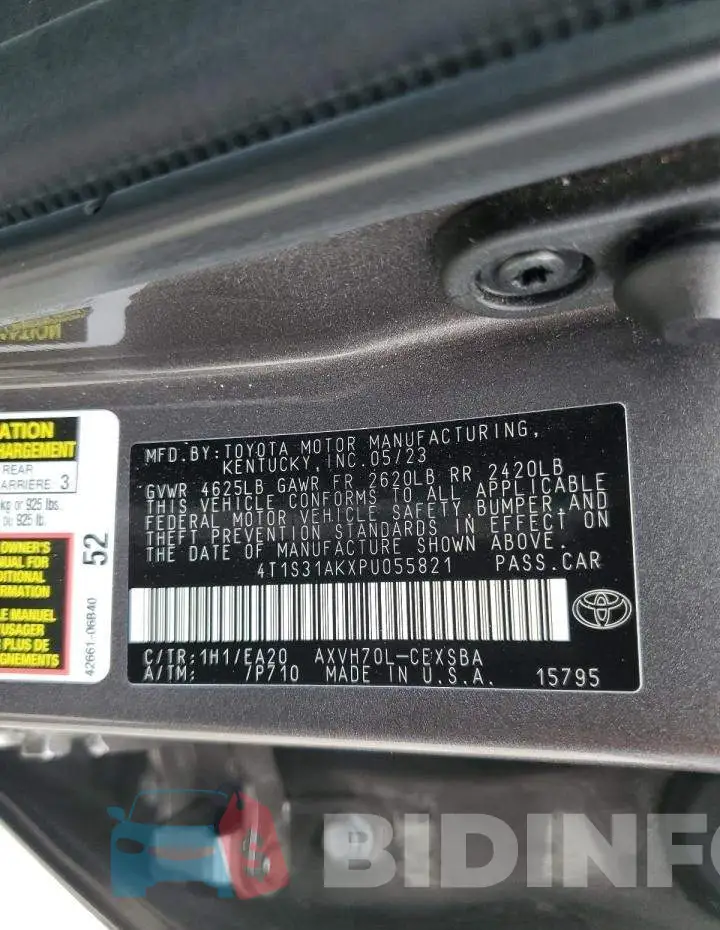 4T1S31AKXPU055821 Photo# 12