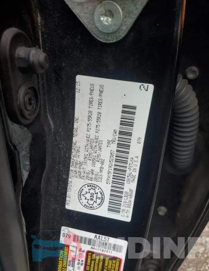 5TFHY5F19GX523057 Photo# 13