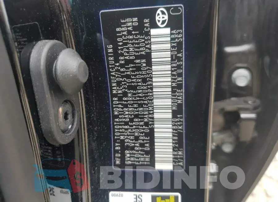 5YFB4MDE0RP197507 Photo# 12