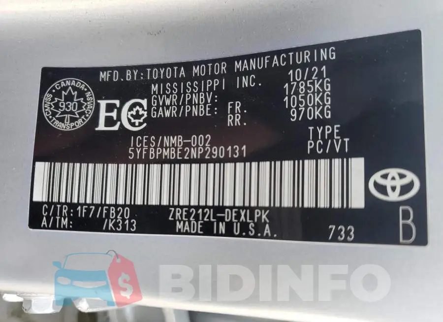 5YFBPMBE2NP290131 Photo# 12