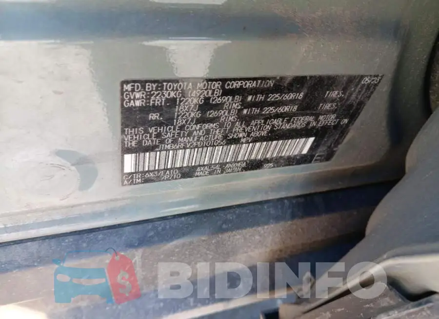 JTMB6RFV2PD101056 Photo# 13
