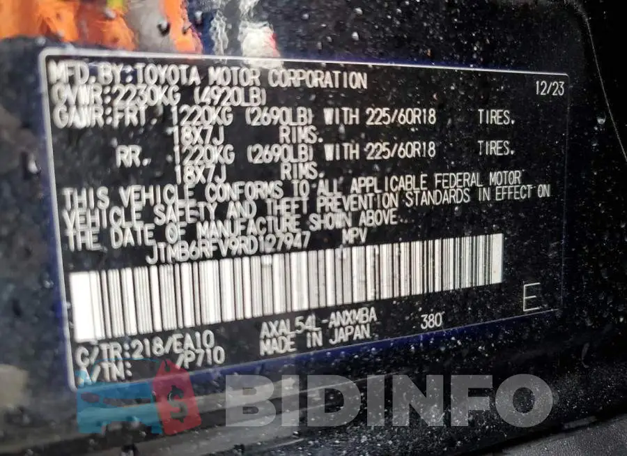 JTMB6RFV9RD127947 Photo# 14